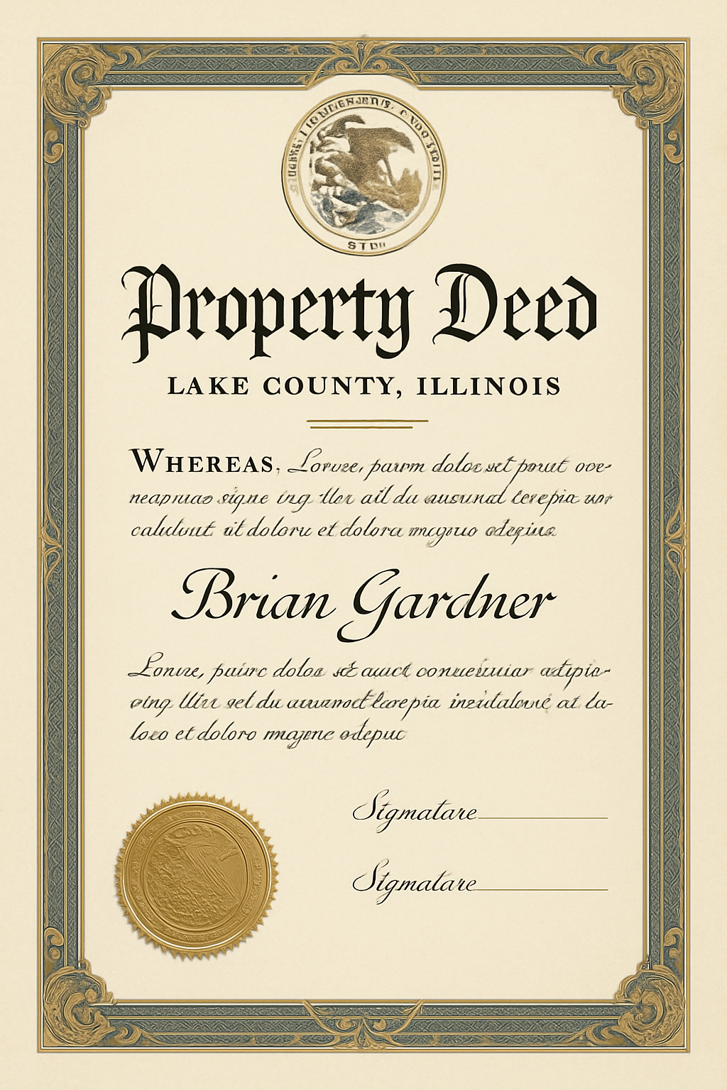 Property Deed Sample